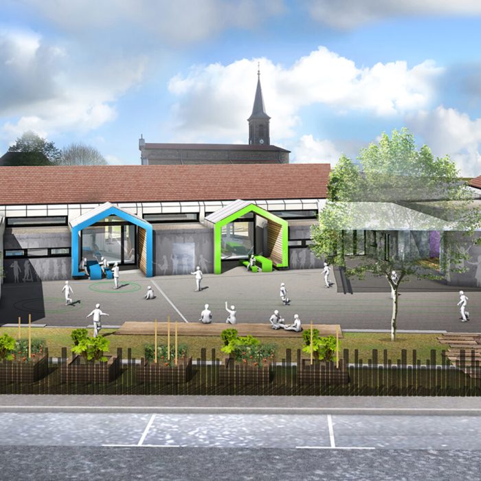 Vue Depuis La Partie Superieur Du Terrain